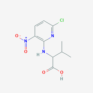 molecular formula C10H12ClN3O4 B2625967 2-[(6-Chloro-3-nitro-2-pyridinyl)amino]-3-methylbutanoic acid CAS No. 1396963-89-5