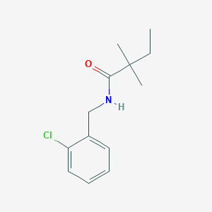 molecular formula C13H18ClNO B262597 N-(2-chlorobenzyl)-2,2-dimethylbutanamide 