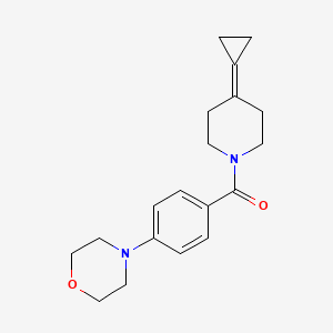 molecular formula C19H24N2O2 B2625977 (4-Cyclopropylidenepiperidin-1-yl)(4-morpholinophenyl)methanone CAS No. 2097867-03-1