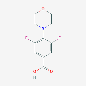 molecular formula C11H11F2NO3 B2625980 3,5-Difluoro-4-(morpholin-4-yl)benzoic acid CAS No. 1281380-88-8