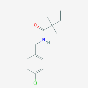 molecular formula C13H18ClNO B262599 N-(4-chlorobenzyl)-2,2-dimethylbutanamide 
