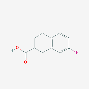 molecular formula C11H11FO2 B2625993 7-Fluoro-1,2,3,4-tetrahydronaphthalene-2-carboxylic acid CAS No. 1314902-19-6