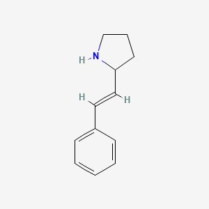 molecular formula C12H15N B2625995 2-(2-苯乙烯基)吡咯烷 CAS No. 2154467-80-6