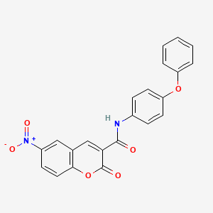 6-nitro-2-oxo-N-(4-phenoxyphenyl)-2H-chromene-3-carboxamide