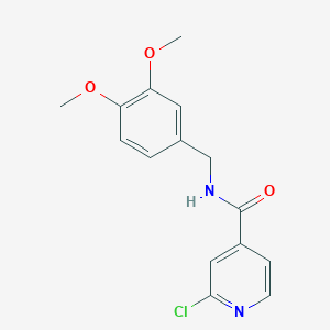 molecular formula C15H15ClN2O3 B2626011 2-chloro-N-[(3,4-dimethoxyphenyl)methyl]pyridine-4-carboxamide CAS No. 1155003-29-4