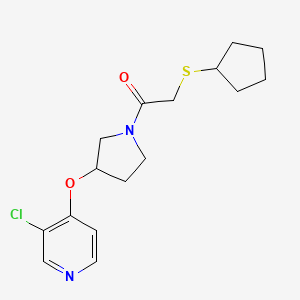 1-(3-((3-Chloropyridin-4-yl)oxy)pyrrolidin-1-yl)-2-(cyclopentylthio)ethanone