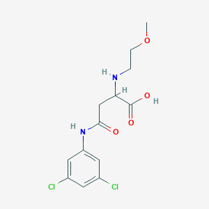 molecular formula C13H16Cl2N2O4 B2626023 4-((3,5-二氯苯基)氨基)-2-((2-甲氧基乙基)氨基)-4-氧代丁酸 CAS No. 1098635-86-9