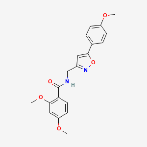 molecular formula C20H20N2O5 B2626025 2,4-dimethoxy-N-((5-(4-methoxyphenyl)isoxazol-3-yl)methyl)benzamide CAS No. 953231-40-8