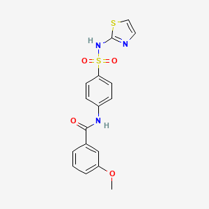 molecular formula C17H15N3O4S2 B2626027 3-methoxy-N-{4-[(1,3-thiazol-2-yl)sulfamoyl]phenyl}benzamide CAS No. 130861-92-6