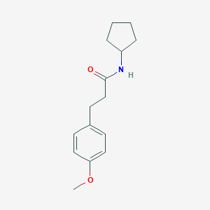 molecular formula C15H21NO2 B262603 N-cyclopentyl-3-(4-methoxyphenyl)propanamide 