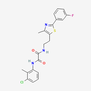 N1-(3-chloro-2-methylphenyl)-N2-(2-(2-(3-fluorophenyl)-4-methylthiazol-5-yl)ethyl)oxalamide