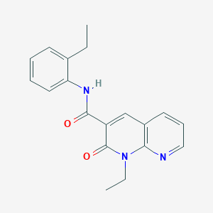 molecular formula C19H19N3O2 B2626034 1-ethyl-N-(2-ethylphenyl)-2-oxo-1,2-dihydro-1,8-naphthyridine-3-carboxamide CAS No. 941885-42-3