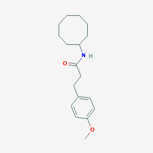 molecular formula C18H27NO2 B262604 N-cyclooctyl-3-(4-methoxyphenyl)propanamide 