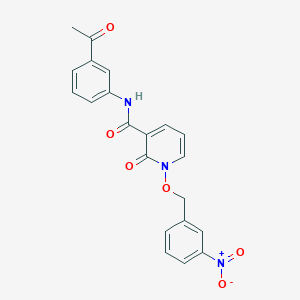 molecular formula C21H17N3O6 B2626044 N-(3-acetylphenyl)-1-((3-nitrobenzyl)oxy)-2-oxo-1,2-dihydropyridine-3-carboxamide CAS No. 852364-99-9
