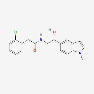 molecular formula C19H19ClN2O2 B2626049 2-(2-chlorophenyl)-N-(2-hydroxy-2-(1-methyl-1H-indol-5-yl)ethyl)acetamide CAS No. 2034595-24-7