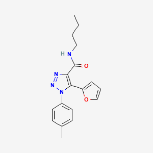 molecular formula C18H20N4O2 B2626057 N-butyl-5-(furan-2-yl)-1-(4-methylphenyl)-1H-1,2,3-triazole-4-carboxamide CAS No. 950240-82-1
