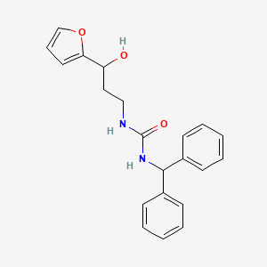 molecular formula C21H22N2O3 B2626058 1-Benzhydryl-3-(3-(furan-2-yl)-3-hydroxypropyl)urea CAS No. 1421441-36-2