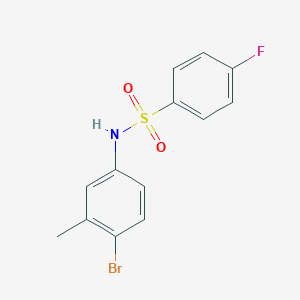 molecular formula C13H11BrFNO2S B262607 N-(4-bromo-3-methylphenyl)-4-fluorobenzenesulfonamide 