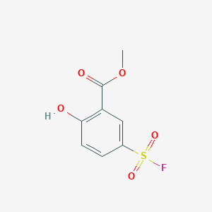 molecular formula C8H7FO5S B2626073 Methyl 5-(fluorosulfonyl)-2-hydroxybenzoate CAS No. 400-89-5
