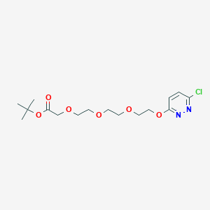 molecular formula C16H25ClN2O6 B2626076 叔丁基2-[2-[2-[2-(6-氯哒嗪-3-基)氧乙氧基]乙氧基]乙氧基]乙酸酯 CAS No. 2411287-69-7
