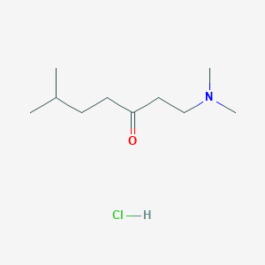molecular formula C10H22ClNO B2626078 1-(Dimethylamino)-6-methylheptan-3-one;hydrochloride CAS No. 2470441-25-7