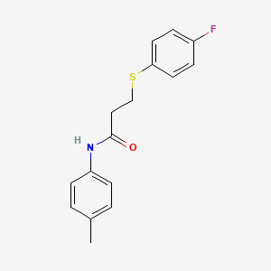 3-((4-fluorophenyl)thio)-N-(p-tolyl)propanamide