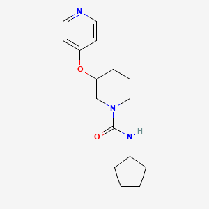 molecular formula C16H23N3O2 B2626095 N-cyclopentyl-3-(pyridin-4-yloxy)piperidine-1-carboxamide CAS No. 2034499-90-4