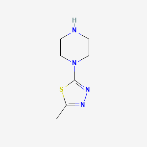 molecular formula C7H12N4S B2626100 1-(5-Methyl-1,3,4-thiadiazol-2-yl)piperazine CAS No. 98962-20-0