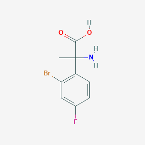 molecular formula C9H9BrFNO2 B2626110 2-氨基-2-(2-溴-4-氟苯基)丙酸 CAS No. 1270505-27-5