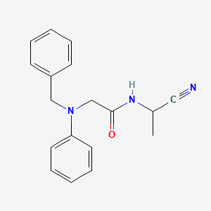 molecular formula C18H19N3O B2626111 2-[benzyl(phenyl)amino]-N-(1-cyanoethyl)acetamide CAS No. 1444682-56-7