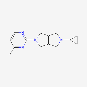 molecular formula C14H20N4 B2626113 2-环丙基-5-(4-甲基嘧啶-2-基)八氢吡咯并[3,4-c]吡咯 CAS No. 2202247-89-8