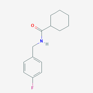 molecular formula C14H18FNO B262612 N-(4-fluorobenzyl)cyclohexanecarboxamide 
