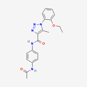molecular formula C20H21N5O3 B2626125 N-(4-acetamidophenyl)-1-(2-ethoxyphenyl)-5-methyl-1H-1,2,3-triazole-4-carboxamide CAS No. 878734-92-0