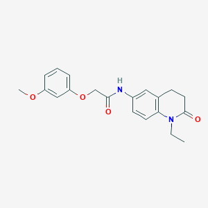 molecular formula C20H22N2O4 B2626127 N-(1-ethyl-2-oxo-1,2,3,4-tetrahydroquinolin-6-yl)-2-(3-methoxyphenoxy)acetamide CAS No. 921913-44-2
