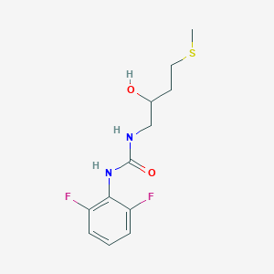 molecular formula C12H16F2N2O2S B2626132 1-(2,6-Difluorophenyl)-3-(2-hydroxy-4-methylsulfanylbutyl)urea CAS No. 2309185-90-6