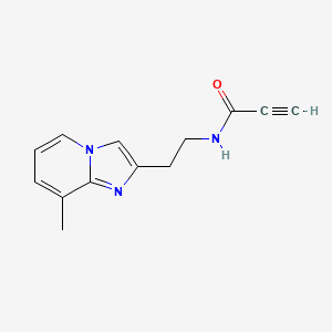 molecular formula C13H13N3O B2626140 N-[2-(8-Methylimidazo[1,2-a]pyridin-2-yl)ethyl]prop-2-ynamide CAS No. 2249035-83-2