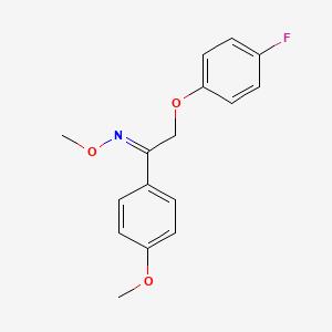 molecular formula C16H16FNO3 B2626165 2-(4-氟苯氧基)-1-(4-甲氧基苯基)-1-乙酮 O-甲基肟 CAS No. 338400-75-2