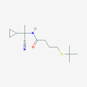 molecular formula C14H24N2OS B2626172 4-(tert-butylsulfanyl)-N-(1-cyano-1-cyclopropylethyl)butanamide CAS No. 1428017-05-3