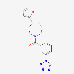 (3-(1H-tetrazol-1-yl)phenyl)(7-(furan-2-yl)-1,4-thiazepan-4-yl)methanone