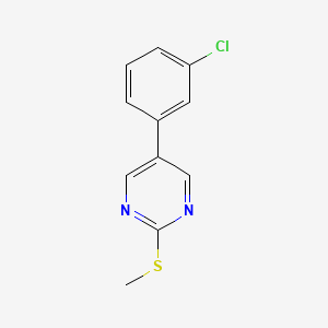 molecular formula C11H9ClN2S B2626183 5-(3-Chlorophenyl)-2-(methylsulfanyl)pyrimidine CAS No. 344282-83-3