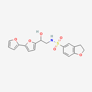 molecular formula C18H17NO6S B2626189 N-(2-{[2,2'-bifuran]-5-yl}-2-hydroxyethyl)-2,3-dihydro-1-benzofuran-5-sulfonamide CAS No. 2319848-68-3
