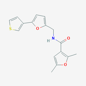 molecular formula C16H15NO3S B2626202 2,5-dimethyl-N-((5-(thiophen-3-yl)furan-2-yl)methyl)furan-3-carboxamide CAS No. 2034564-00-4