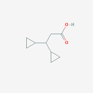molecular formula C9H14O2 B2626211 3,3-dicyclopropylpropanoic Acid CAS No. 149680-86-4