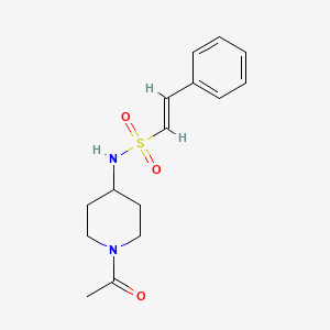 molecular formula C15H20N2O3S B2626217 (E)-N-(1-acetylpiperidin-4-yl)-2-phenylethenesulfonamide CAS No. 1181464-45-8