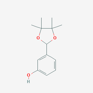 molecular formula C13H18O3 B262622 3-(4,4,5,5-Tetramethyl-1,3-dioxolan-2-yl)phenol CAS No. 1020245-62-8