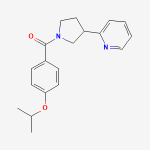 molecular formula C19H22N2O2 B2626227 (4-Isopropoxyphenyl)(3-(pyridin-2-yl)pyrrolidin-1-yl)methanone CAS No. 1421454-30-9