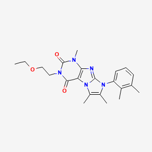 molecular formula C22H27N5O3 B2626231 6-(2,3-二甲苯基)-2-(2-乙氧基乙基)-4,7,8-三甲基嘌呤[7,8-a]咪唑-1,3-二酮 CAS No. 878731-96-5