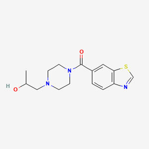 molecular formula C15H19N3O2S B2626235 Benzo[d]thiazol-6-yl(4-(2-hydroxypropyl)piperazin-1-yl)methanone CAS No. 1396849-83-4