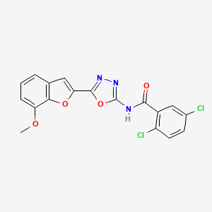 2,5-dichloro-N-(5-(7-methoxybenzofuran-2-yl)-1,3,4-oxadiazol-2-yl)benzamide