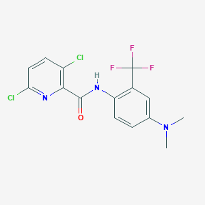 molecular formula C15H12Cl2F3N3O B2626250 3,6-dichloro-N-[4-(dimethylamino)-2-(trifluoromethyl)phenyl]pyridine-2-carboxamide CAS No. 1119390-91-8